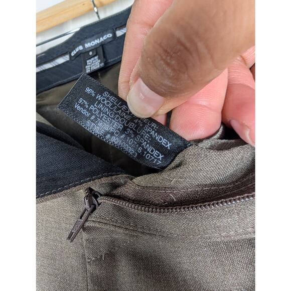 Club Monaco Mid-Rise Trousers Flare Leg Wool Blend Dress Pants - Picture 4 of 5